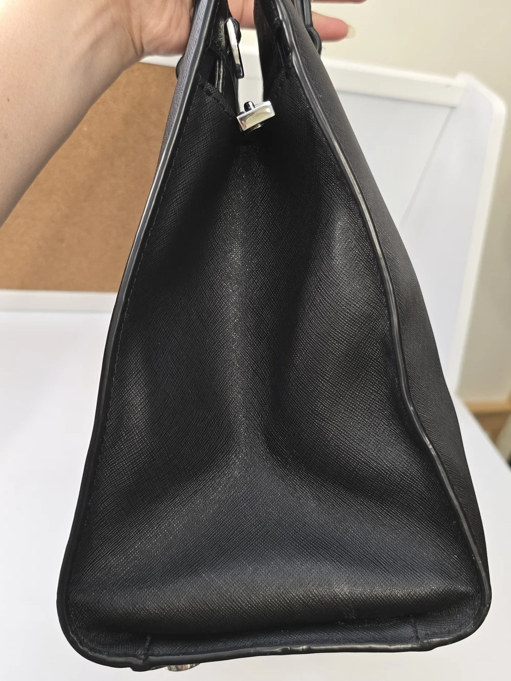 Michael Kors Black Saffiano Leather Top-Handle Tote